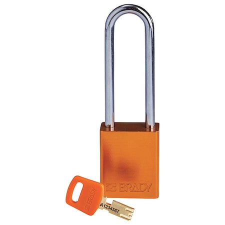 Lockout Padlock,Orange,1-13/16 H Body