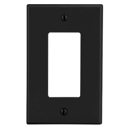 Rocker Wall Plate, Number Of Gangs: 1 Plastic, Smooth Finish, Black