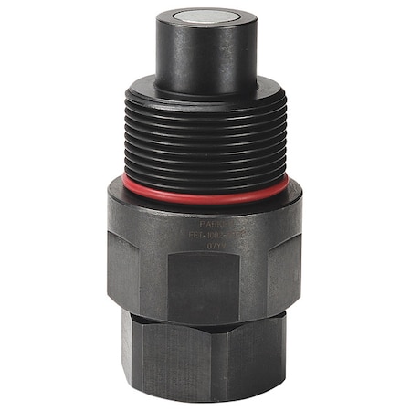 Hydraulic Quick Connect Hose Coupling, Steel Body, Thread-to-Connect Lock, 1/2-14 Thread Size