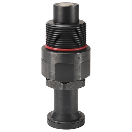 Hydraulic Quick Connect Hose Coupling, Steel Body, Thread-to-Connect Lock, 9/16-18 Thread Size