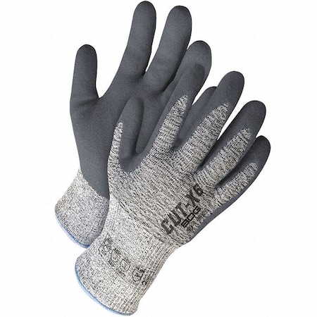 Grey HPPE Cut Resistant Grey Sandy Nitrile Palm, Size L (9)