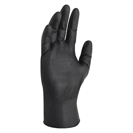 Disposable Glove, Nitrile, Black, S, 100 PK