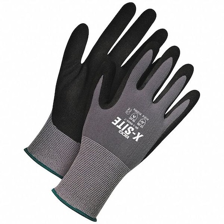 Seamless Knit Grey Nylon 15G Black NFT Palm, Shrink Wrapped, Size XL (10)