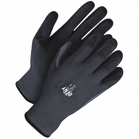Seamless Knit Black Nylon Black Foam Nitrile Palm, Size S (7)