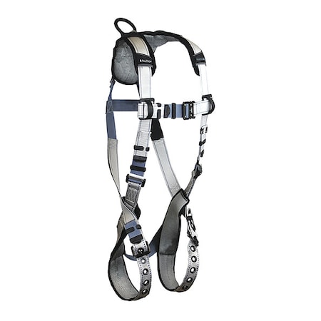 Full Body Harness, Vest Style, L, Polyester, Silver