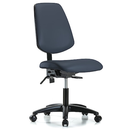 Cleanroom Task Chair,300 Lb. Cap.,Vinyl