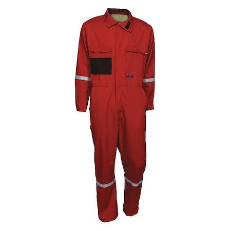 Flame-Resistant Coverall,38 Size