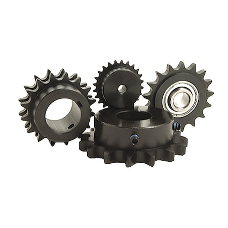Finished Bore With Keyway & SS Bore Roller Chain Sprocket, 40-2 Chain Size, 18 # Of Teeth