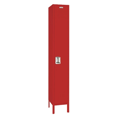 Wardrobe Locker, (1) Tier, (1) Wide, Steel, Powder Coated Finish, 12 In W, 18 In D, 66 In H