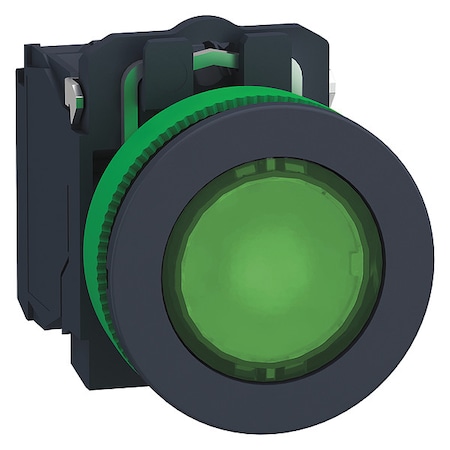 Push Button, 30 Mm, 1NO/1NC, Green