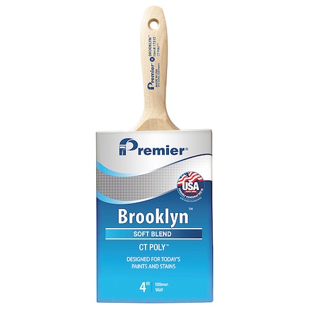 4 Wall Paint Brush, Polyester Bristle, Hardwood Handle