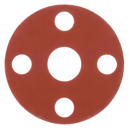 Full Face Silicone Flange Gasket For 4-1/2 Pipe, 1/16 Thick, #150