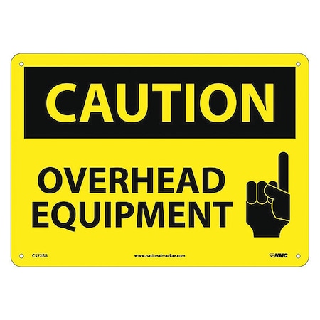 Caution Overhead Equipment Sign