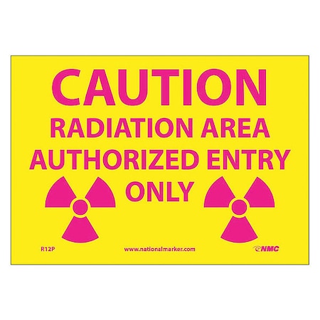 Caution Radiation Area Authorized Entry Only Sign