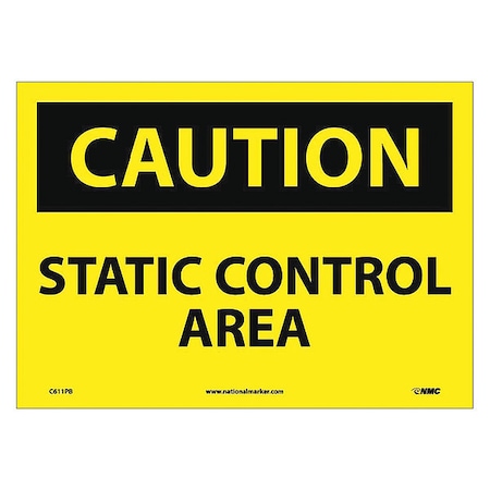 Caution Static Control Area Sign, C611PB