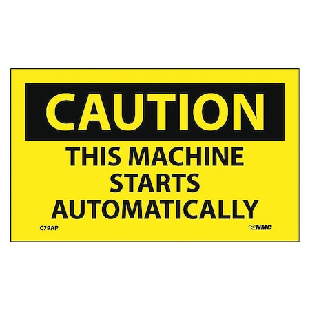 Caution This Machine Starts Automatically Label, Pk5
