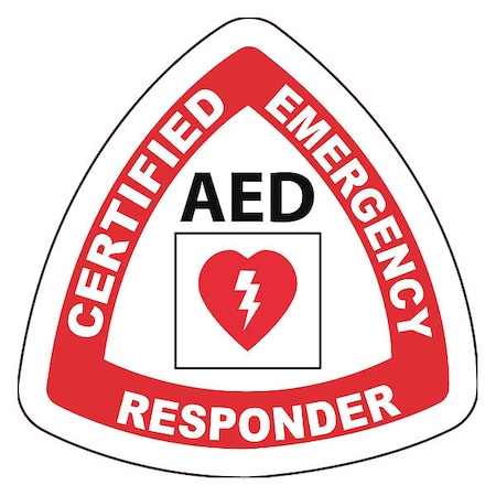 Certified Emergency Responder Hard Hat Label, Pk25, Material: Reflective Vinyl Sheeting