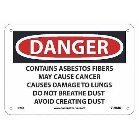 Contains Asbestos Fibers May Cause Cance, D24R