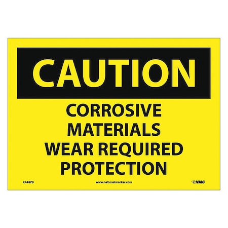 Corrosive Materials Wear Req.. Sign, C448PB