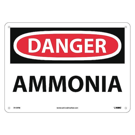Danger Ammonia Sign, D129RB