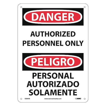 Danger Authorized Personnel Only Sign - Bilingual, ESD9RB
