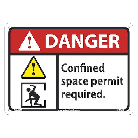 Danger Confined Space Permit Required, DGA81RB