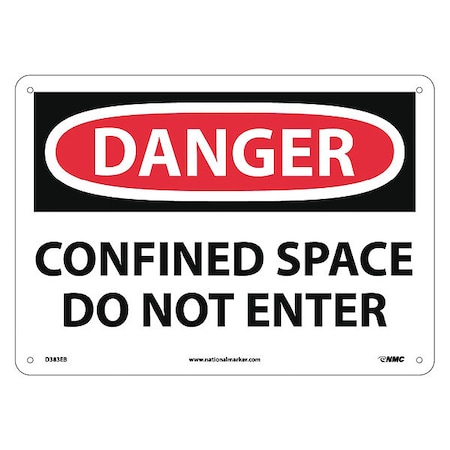 Danger Confined Space Do Not Enter Sign, D383EB