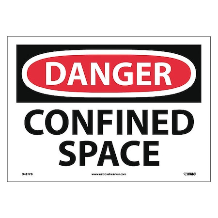 Danger Confined Space Sign, D487PB