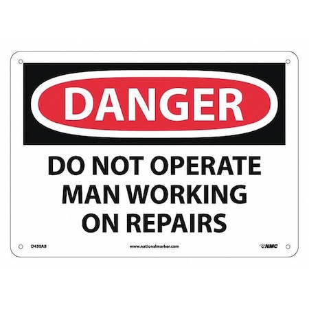 Danger Do Not Operate Man Working On Repairs Sign