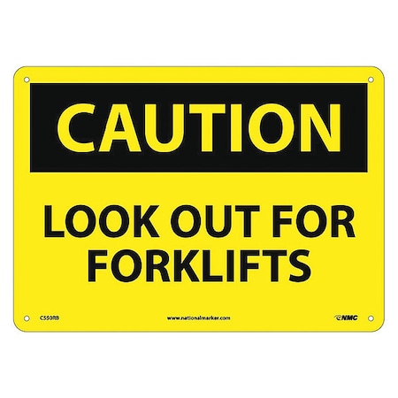 Caution Look Out For Forklifts Sign, C550RB