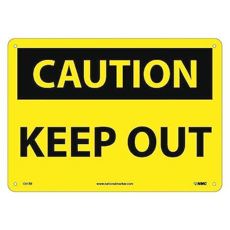 Caution Keep Out Sign, C41EB