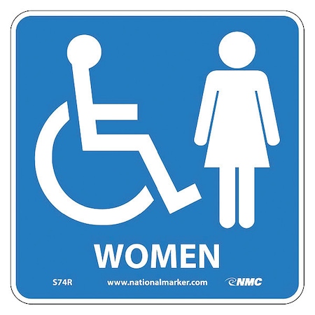 Ada Location Marker Women Sign, S74R