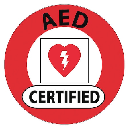 AED Certified Hard Hat Label, Pk25, Material: Reflective Vinyl Sheeting