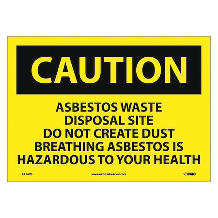 Asbestos Waste Disposal.. Sign, C414PB