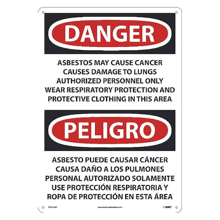 Asbestos May Cause Cancer Causes Wear Respiratory Protection Sign,Bili