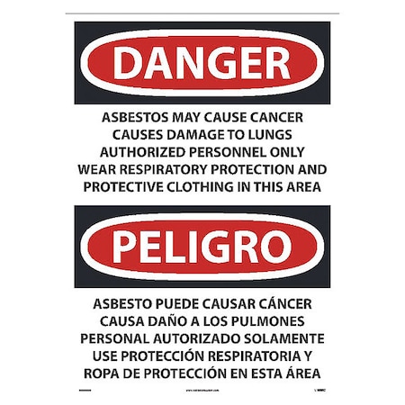 Asbestos May Cause Cancer Causes Wear Respiratory Protection Sign,Bili