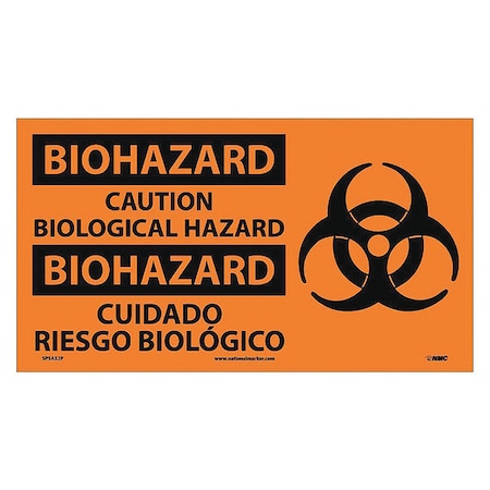 Biohazard Caution Biological Hazard Sign - Bilingual, SPSA52P