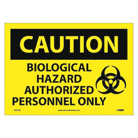 Biological Hazard Authorized.. Sign, C421PB