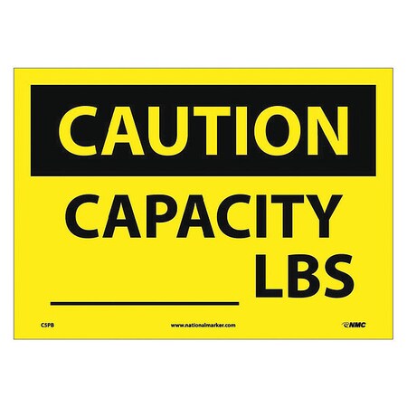 Capacity ______ Lbs Sign, C5PB