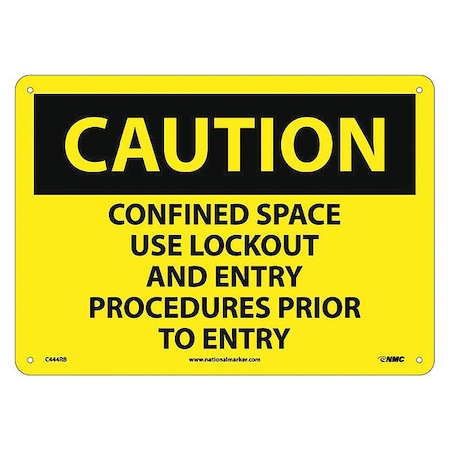 Caution Confined Space Sign, C444RB