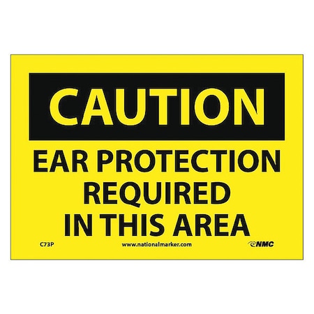 Caution Ear Protection Required In This Area Sign