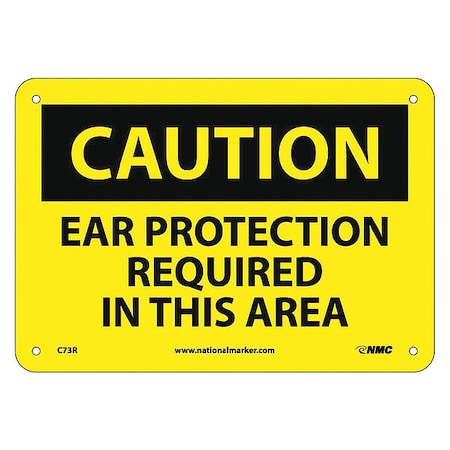 Caution Ear Protection Required In This Area Sign