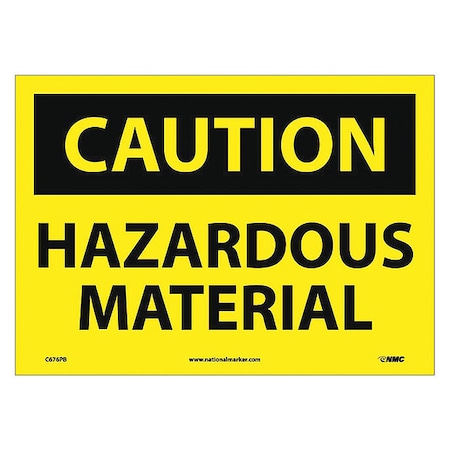 Caution Hazardous Material Sign, C676PB