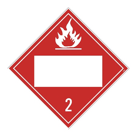 Blank Placard Sign, 2 Gases, Poison, Flammable/Non-Flammable, Pk50
