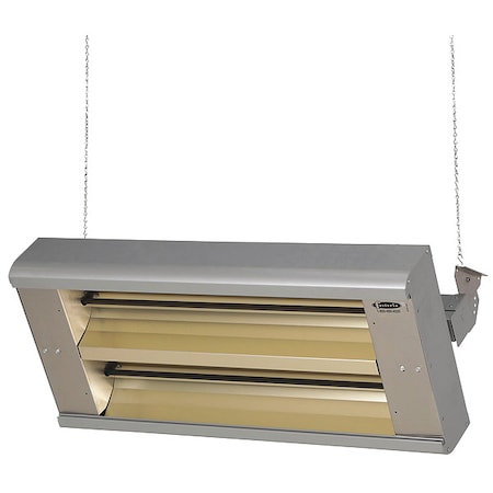 Electric Infrared Heater, Aluminum, 240V AC