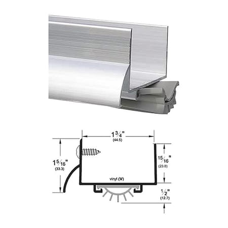 Door Shoe,Unfinished,1-3/4 W,36 L