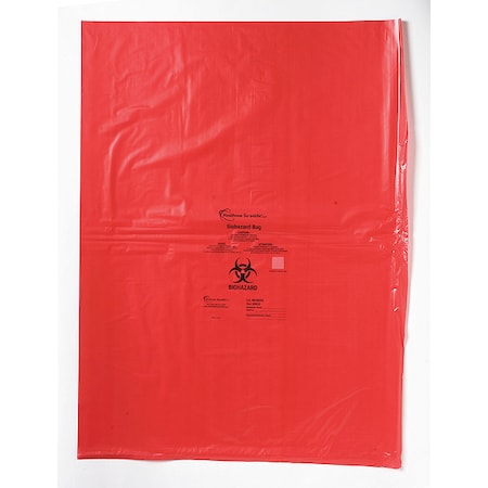 Biohazard Bags,1/2 Gal,Red,PK500