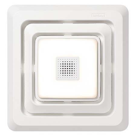 Speaker Fan/Light Grille,9 3/4In,White