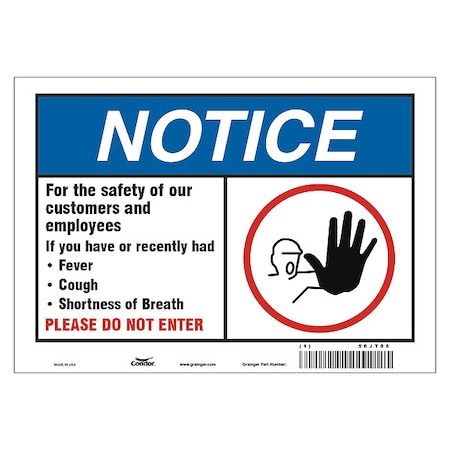 For The Safety Of Our Customers Sign, HWN816T0710