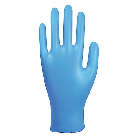 Disposable Gloves, Nitrile, Blue, 100 PK